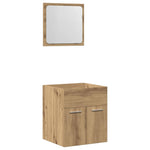 ZNTS 2 Piece Bathroom Furniture Set Artisan Oak Engineered Wood 862037