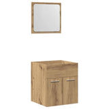 ZNTS 2 Piece Bathroom Furniture Set Artisan Oak Engineered Wood 862037