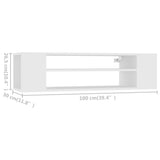 Hanging TV Cabinet White 100x30x26.5 cm Engineered Wood 806229