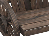 Garden Adirondack Chair Set of 2 Burnt wood Solid Fir Wood Medium 365092