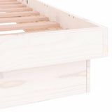 LED Bed Frame without Mattress White 120x200 cm Solid Wood 819968