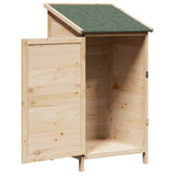 Garden Shed with Roof Natural 59 x 56 x 113.5 cm Solid Fir Wood 42033436