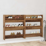 Shoe Cabinet 2 pcs Old wood 84 x 18 x 90 cm Engineered Wood 875028