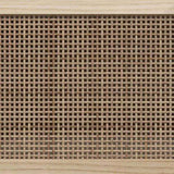 TV Cabinet White 80x30x40 cm Solid Wood Pine and Natural Rattan 345612