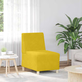 Modular Sofa Unit Armless 2 pcs Yellow 55 x 74 x 82 cm Velvet 3399766