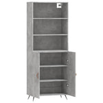 Highboard Concrete Grey 69.5x34x180 cm Engineered Wood 3189225