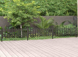 Picket Fence with Posts 3 pcs WPC 614x80 cm 318090
