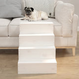 Pet Stair White 40x49x47 cm Solid Wood Pine 822467