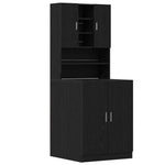 Washing Machine Cabinet 2 pcs Black oak 70.5 x 71.5 x 181.5 cm 3332516