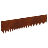 Lawn Edging 30 pcs 103 x 20 cm Steel Rusty 8008489