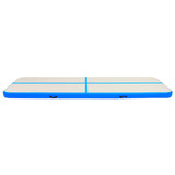 Inflatable Gymnastics Mat with Pump 700x100x15 cm PVC Blue 92671