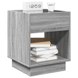 ZNTS Bedside Table with Infinity LED Grey Sonoma 40x40x50 cm 3284082