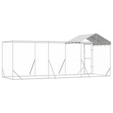 Outdoor Dog Kennel with Roof Silver 6x2x2.5 m Galvanised Steel 3190467