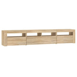 TV Cabinet with LED Lights Sonoma Oak 210x35x40 cm 3152732