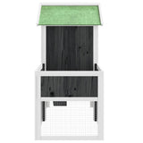 Rabbit Hutch Grey 170x63x113 cm Solid Wood Pine 172293