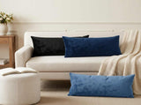 Cushion Cover 12 pcs HEERLEN Navy Blue 40 x 80 cm Flannel 910179