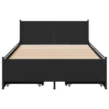 Bed Frame with Drawers without Mattress Black 90x200 cm 3279967