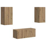 TV Cabinet Set Wall-mounted 6 pcs Artisan Oak Engineered Wood 3409068