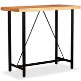 ZNTS Bar Table Solid Acacia Wood 120x60x107 cm 245436