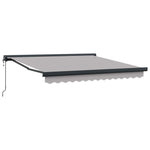 Retractable Awning Manual Light grey 350 x 250 cm Fabric, Metal 3330390