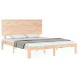 Bed Frame without Mattress King Size Solid Wood Pine 3193666