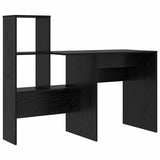 Desk with Shelf Black Oak 131.5 x 50 x 106.5 cm Engineered Wood 869299