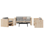 ZNTS 2 Piece Garden Lounge Set Solid Wood Pine 3216895