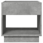 ZNTS Coffee Table with Infinity LED Concrete Grey 50x50x50 cm 847654