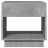 ZNTS Coffee Table with Infinity LED Concrete Grey 50x50x50 cm 847654