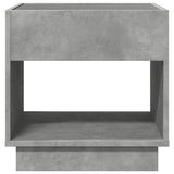 Coffee Table with Infinity LED Concrete Grey 50x50x50 cm 847654