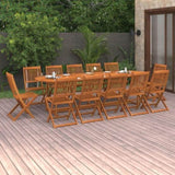 ZNTS 13 Piece Garden Dining Set 280x90x75 cm Solid Wood Acacia 3086981