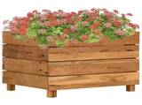 Raised Bed Varying shades of teak Solid teak wood, steel Medium 47421