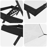 Sun Lounger 3 pcs Black and White 197 x 70 x 82 cm Poly Rattan 3381204