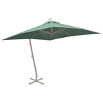 ZNTS Hanging Garden Parasol 300x300 cm Green Aluminium Pole 42973