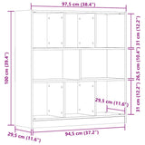 Book Cabinet Old Wood 97.5x29.5x100 cm Engineered Wood 855788