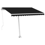 Freestanding Manual Retractable Awning 350x250 cm Anthracite 3069519