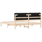 Bed Frame with Upholstered Headboard Black 180 x 200 cm 877961