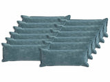 Cushion Cover 12 pcs HOUTEN Blue 40 x 80 cm Chenille Fabric 918234