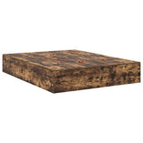 Storage Bed Frame Smoked Oak 160 x 200 cm Engineered Wood 3335393