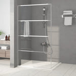 Walk-in Shower Wall Silver 115x195 cm Clear ESG Glass 152138