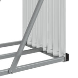 Log Holder Silver 234x45x100 cm Galvanised Steel 364595