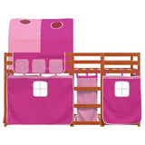Bunk Bed without Mattress Pink 90x190 cm Single Solid Wood Pine 3284041
