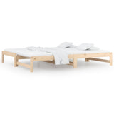 Pull-out Day Bed without Mattress 2x cm Solid Wood Pine 820432