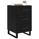 Bedside Cabinet Black Oak 40 x 40 x 66 cm Engineered Wood 882145
