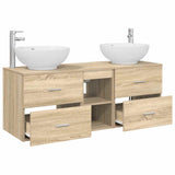 Bathroom Furniture Set 3 pcs Sonoma Oak 49.5 x 44.5 x 65 cm 3405901