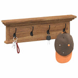 Wall Mounted Coat Rack Natural 70 x 10 x 20 cm Solid Teak Wood 42017958
