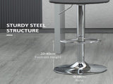 Adjustable Bar Stools Set of 2, Swivel PU Leather Upholstered Barstools with Tufted Seat and Back, T3398P341390