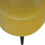 Mustard Velvet Nordic Footstool IN823