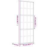 Sliding Door Gold 76x205 cm Clear ESG Glass and Aluminium 155172