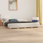 ZNTS Bed Frame without Mattress 180x200 cm Super King Solid Wood Pine 824583